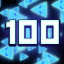 100 Blue Triangles