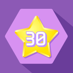 Get 30 stars (hexagon grid)