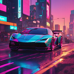 Synthwave Car 9