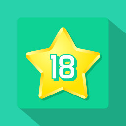 Get 18 stars (square grid)