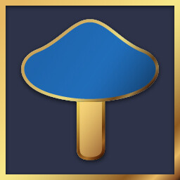 Blue mushroom