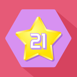 Get 21 stars (hexagon grid)