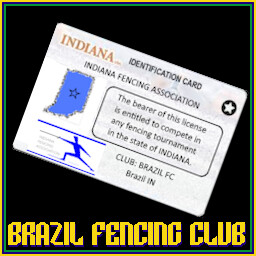 Indiana Fencing Association Membership Card