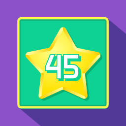 Get 45 stars (square grid)