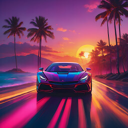 Synthwave Car 10