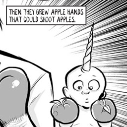 Then they grew apple hands that could shoot apples.