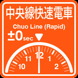 Chuo Line Rapid Service arrival on time