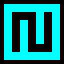 Nuttshell_Man Logo - Cyan/Black