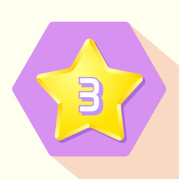 Get 3 stars (hexagon grid)