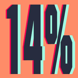 14%