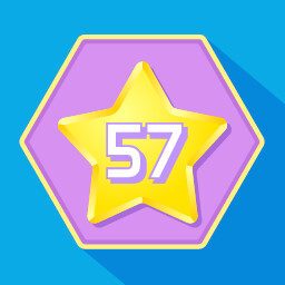 Get 57 stars (hexagon grid)