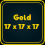 Gold 17 x 17 x 17