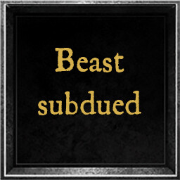 Beast subdued