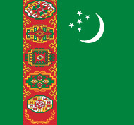 National flag of Turkmenistan