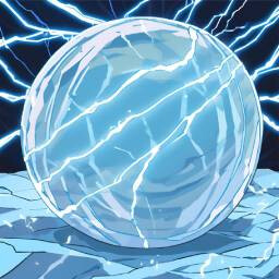 Charged ice ball