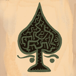 The Ace of Spades and its maze face