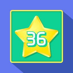 Get 36 stars (square grid)