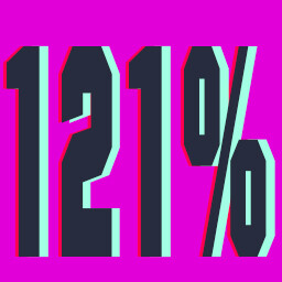 121%