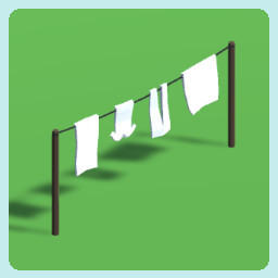 Clothes on a clothesline