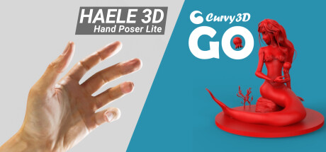 3D Art Tool Bundle: HAELE 3D - Hand Poser Lite & Curvy3D GO