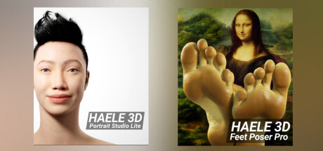 HAELE 3D - Feet Poser Pro + Portrait Studio Lite - Art References