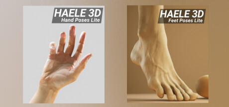 HAELE 3D - Hand & Feet Poser - Lite - Anatomy Drawing Reference Poses