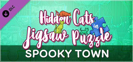 Hidden Cats in Jigsaw Puzzle - Spooky Town