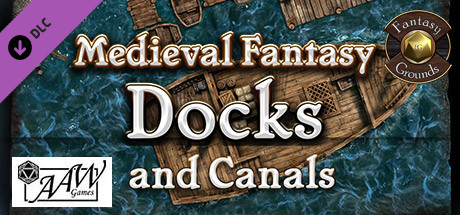 Fantasy Grounds - Black Scrolls Docks and Canals (Map Tile Pack)