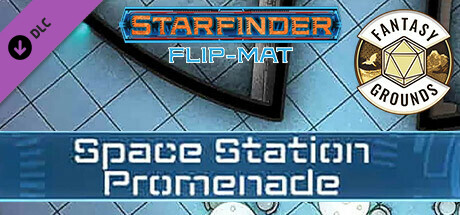 Fantasy Grounds - Starfinder RPG - Starfinder Flip-Mat - Space Station Promenade