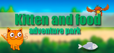 Kitten and food: adventure park