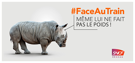 Face au train