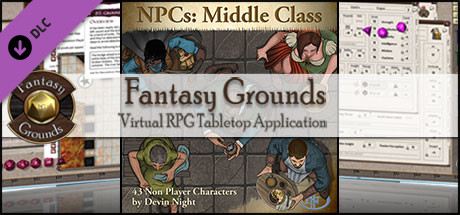 Fantasy Grounds - NPCs: Middle Class (Token Pack)