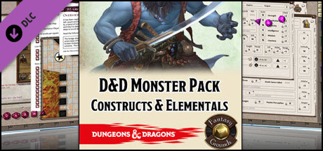 Fantasy Grounds - D&D Monster Pack - Constructs & Elementals