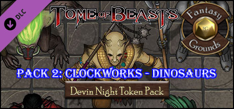 Fantasy Grounds - Tome of Beasts Pack 2: Clockworks - Dinosaurs (Token Pack)