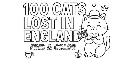 100 Cats Lost In England Find & Color