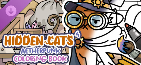 HIDDEN CATS 4: Aetherpunk - Coloring Book