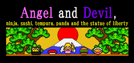 Angel and Devil,ninja,sushi,tempura,panda and the statue of liberty