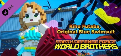 EARTH DEFENSE FORCE: WORLD BROTHERS - Additional Character: Riho Futaba, Original Blue Swimsuit