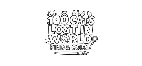 100 Cats Lost In World Find & Color