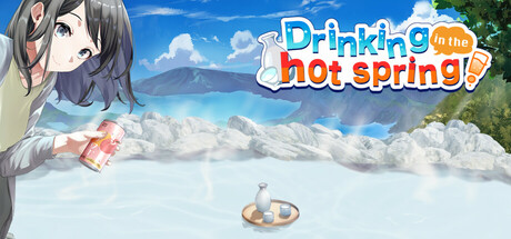 Drinking in the hot spring!