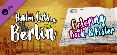 Hidden Cats in Berlin - Printable PDF Coloring Book and Poster