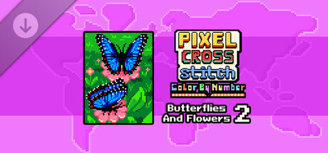 Pixel Cross Stitch - Flowers and Butterflies Pack 2