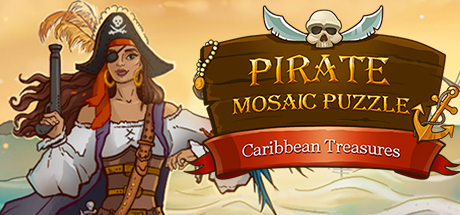 Pirate Mosaic Puzzle. Caribbean Treasures