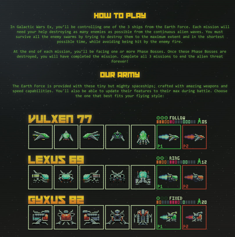 Galactic Wars EX - Pilot's Emergency Manual