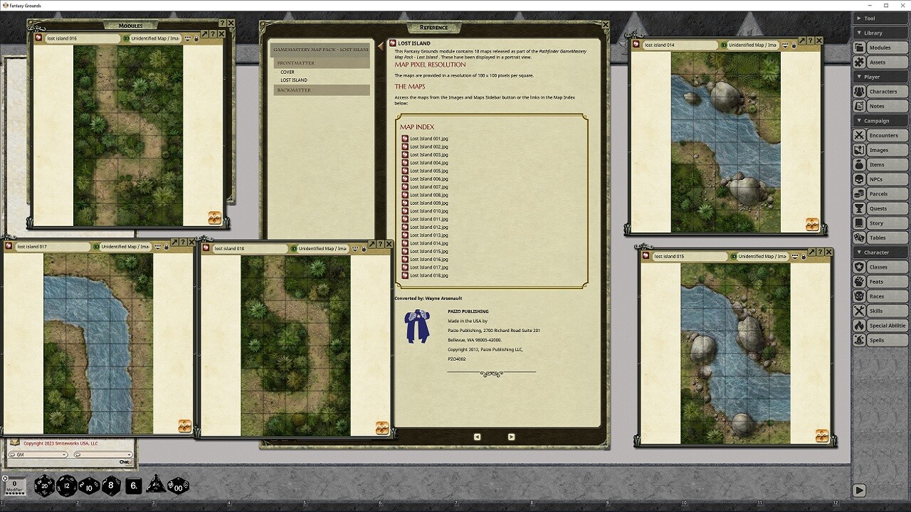 Fantasy Grounds - Pathfinder RPG - GameMastery Map Pack: Lost Island