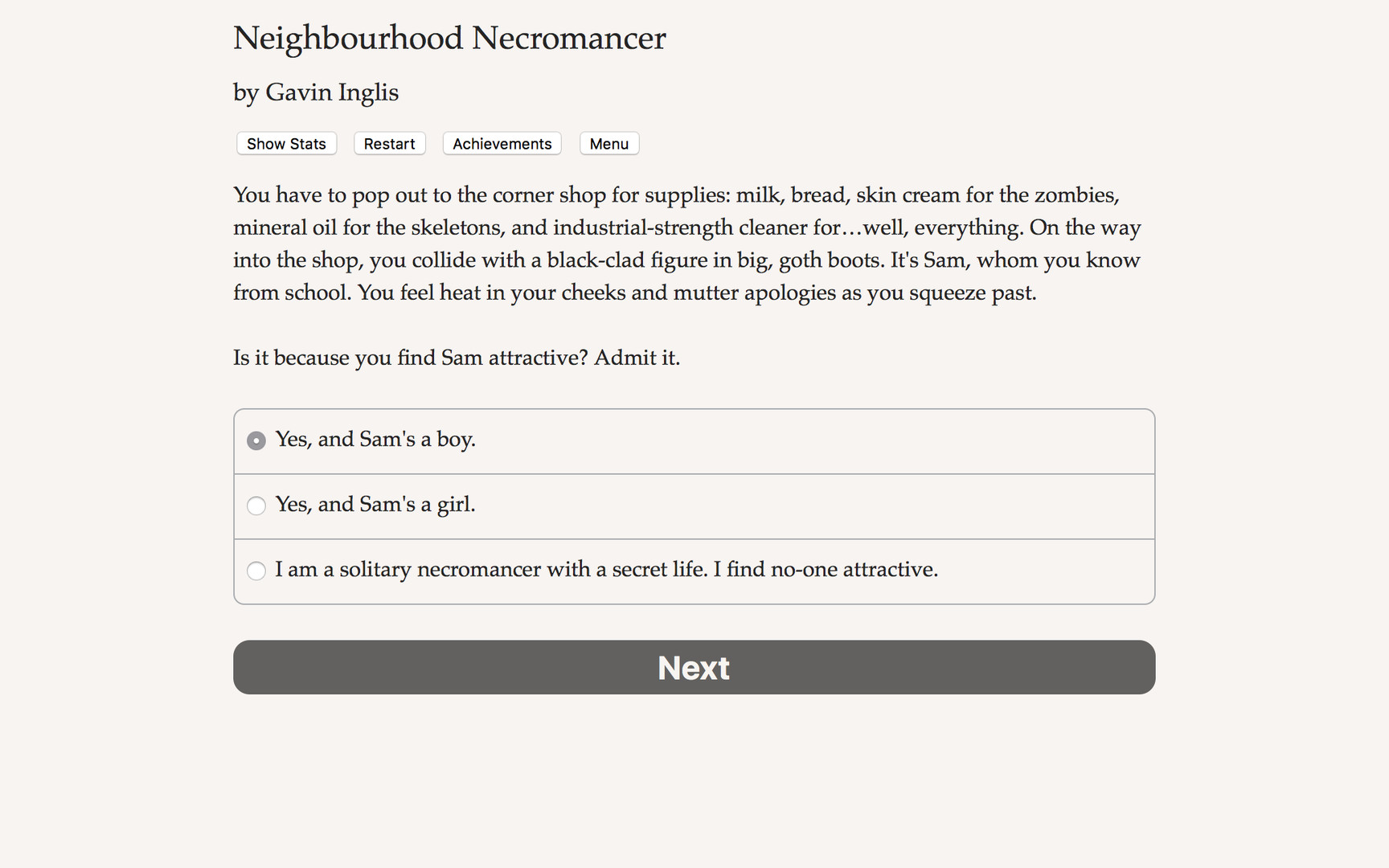 Neighbourhood Necromancer