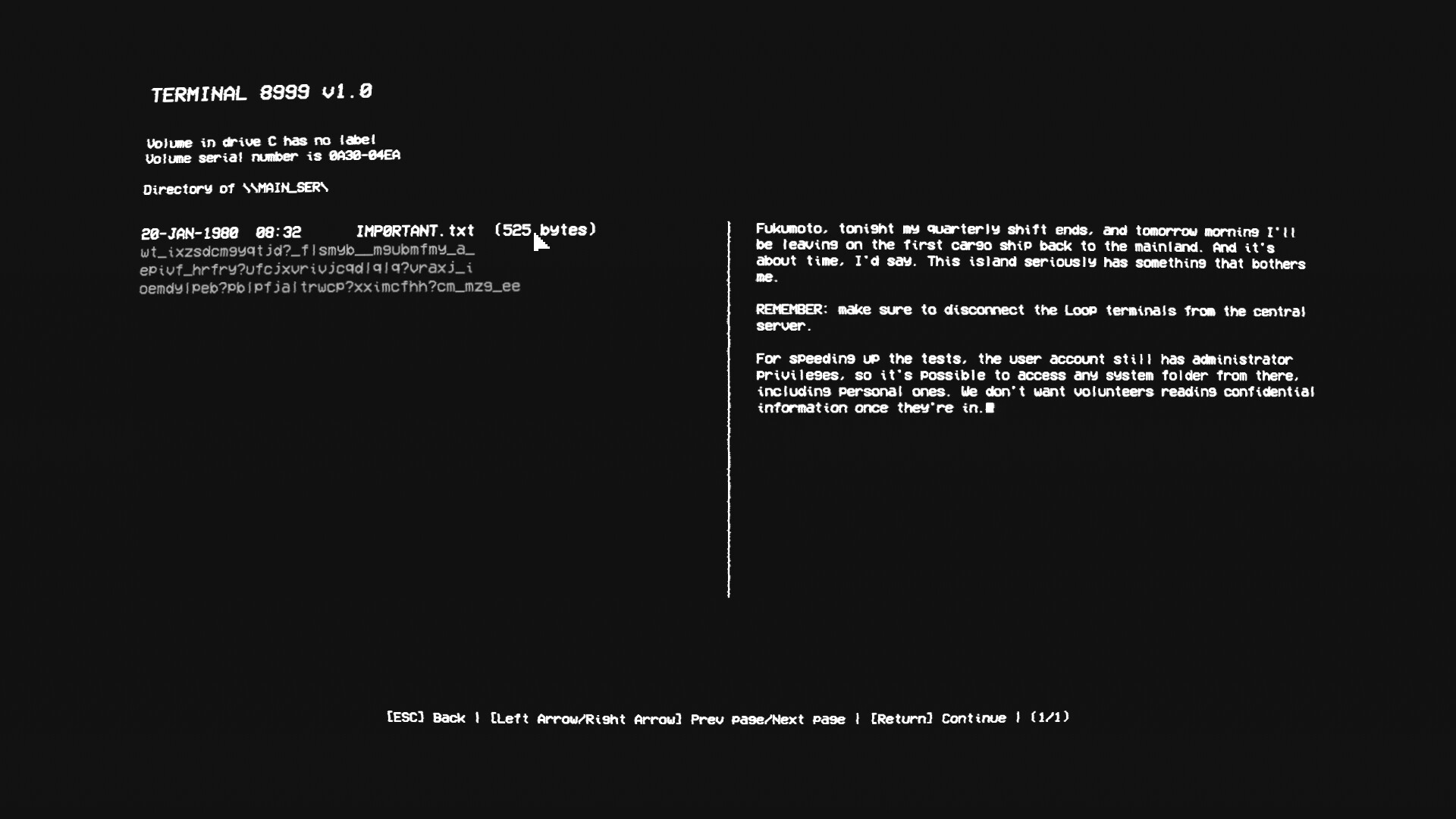 EMPTY SHELL: THE LOOP - PROLOGUE
