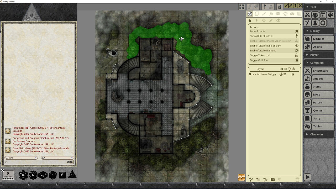 Fantasy Grounds - Pathfinder RPG - Pathfinder Flip-Mat Haunted House