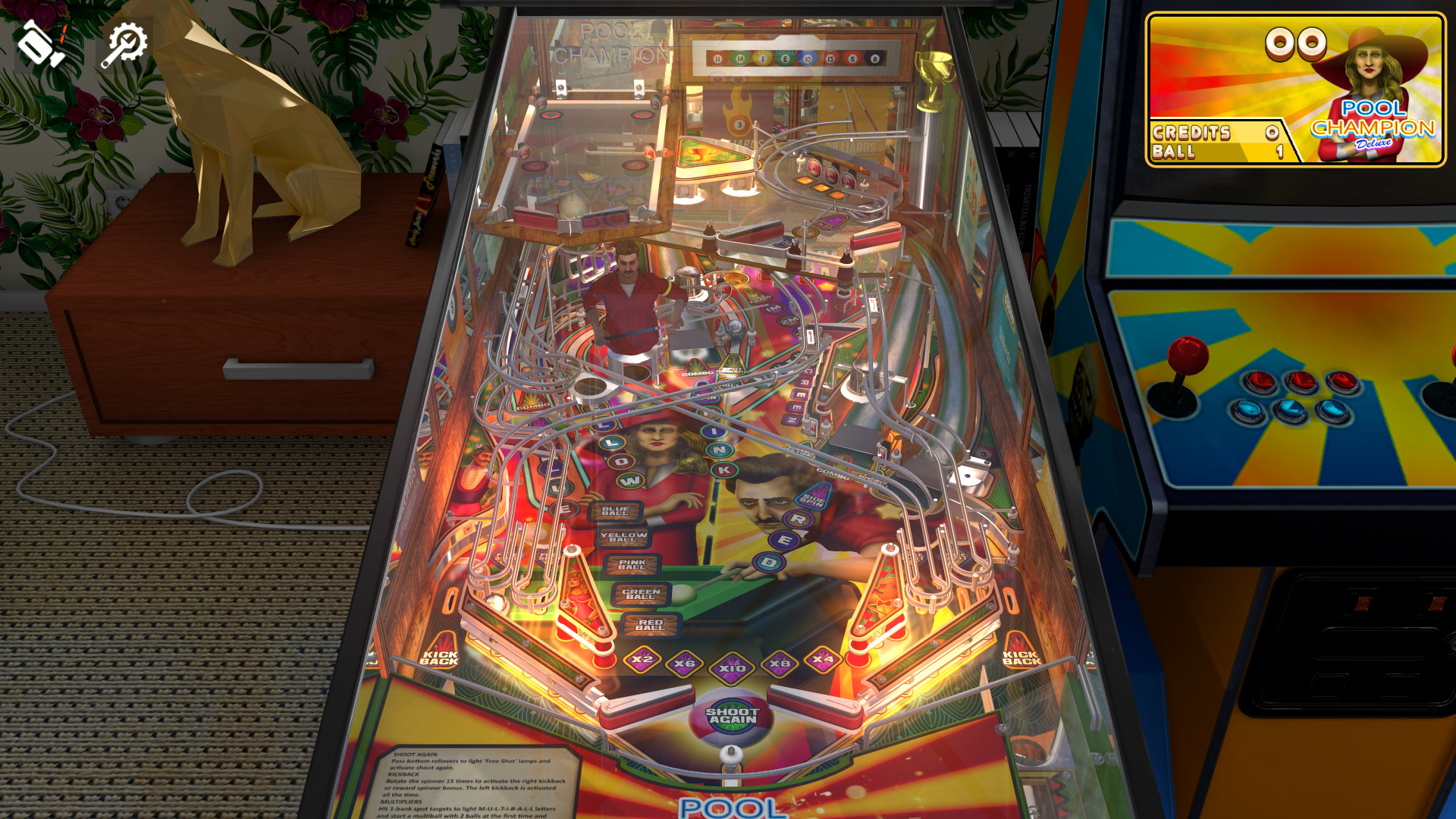 Zaccaria Pinball - Pool Champion Deluxe Pinball Table