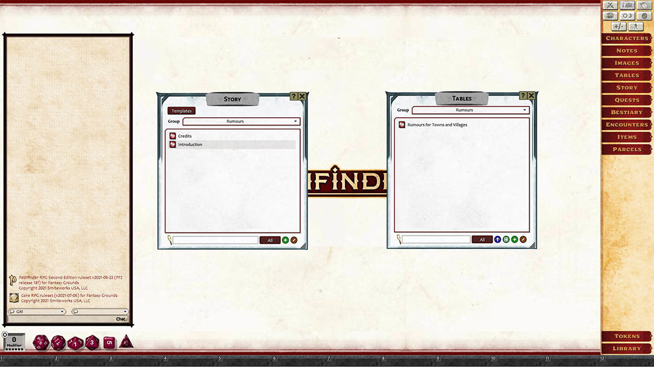 Fantasy Grounds - Rumours, Notes and Books Collection (Pathfinder 2E)